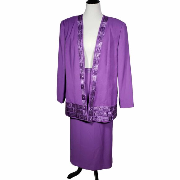 Stella Louise for KB Plus size 18 Purple 2-Piece Church Suit AS IS - Picture 1 of 11